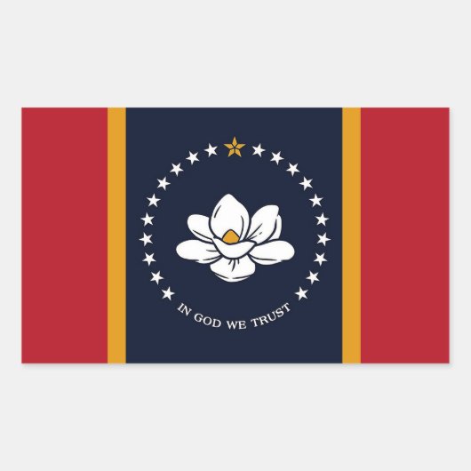 Flag Mississippi Rechteckiger Aufkleber (Vorderseite)