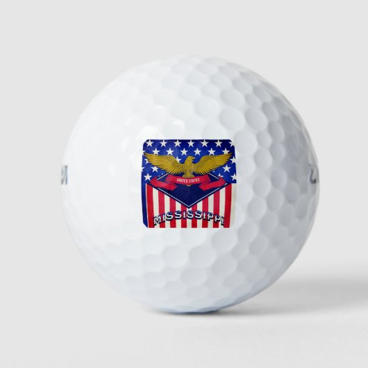 Flag Mississippi USA Golfball (Vorderseite)