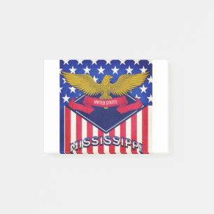 Flag Mississippi USA Post-it Klebezettel