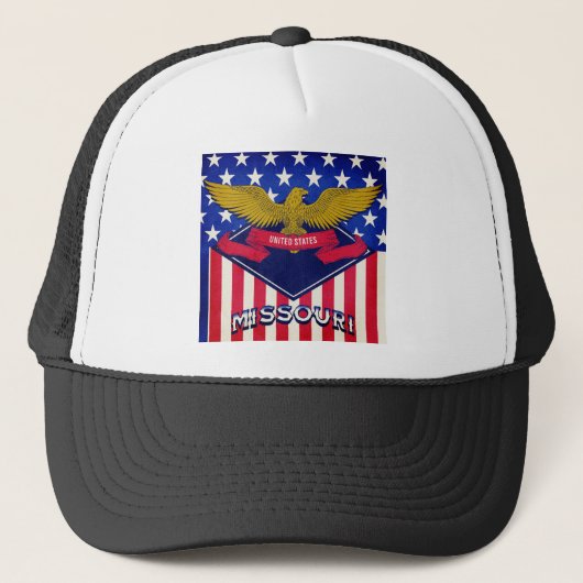 Flag Missouri USA Truckerkappe (Vorderseite)