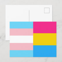Flag mit doppeltem Stolz für Transgender-Pansexual