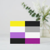 Flag mit nicht binärem asexuellen Dual-Prix Postkarte (Stehend Vorderseite)