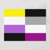 Flag mit nicht binärem asexuellen Dual-Prix Postkarte (Vorderseite)