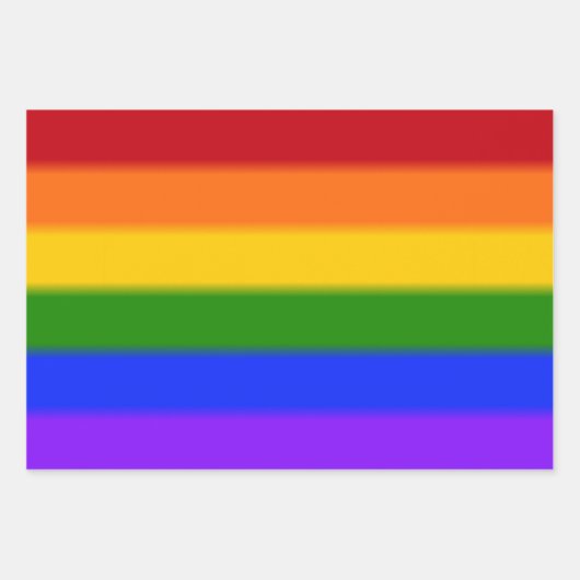 Flag mit Regenbogen-Gay Pride Geschenkpapier Set (Vorderseite)