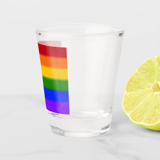 Flag mit Regenbogen-Gay Pride Schnapsglas (Rechts)