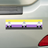 Flag mit zwei Geistern ohne Binärwert Autoaufkleber (Auf Auto)