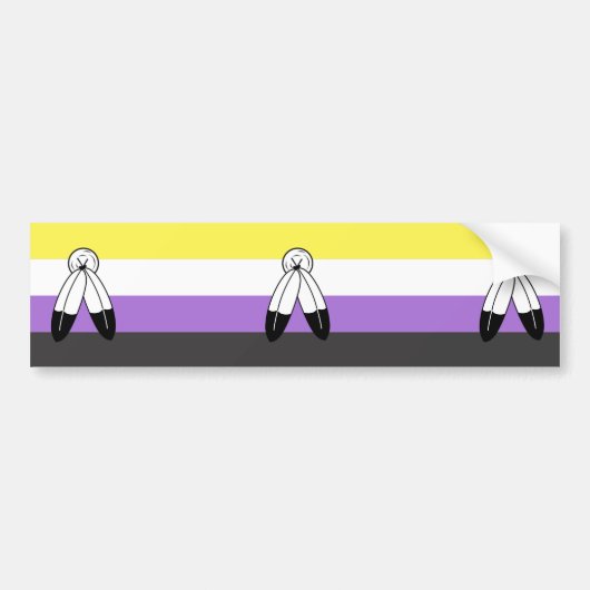 Flag mit zwei Geistern ohne Binärwert Autoaufkleber (Vorne)
