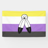 Flag mit zwei Geistern ohne Binärwert Banner (Horizontal)