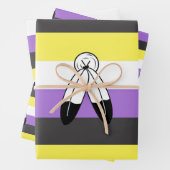 Flag mit zwei Geistern ohne Binärwert Geschenkpapier Set (Beispiel)