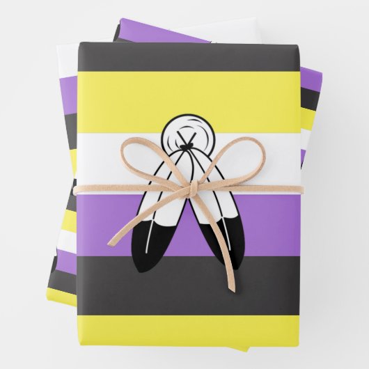 Flag mit zwei Geistern ohne Binärwert Geschenkpapier Set (Beispiel)