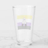 Flag mit zwei Geistern ohne Binärwert Glas (Rückseite)
