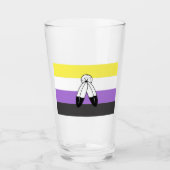 Flag mit zwei Geistern ohne Binärwert Glas (Vorderseite)
