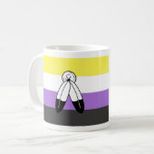 Flag mit zwei Geistern ohne Binärwert Kaffeetasse (Vorderseite Links)