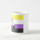 Flag mit zwei Geistern ohne Binärwert Kaffeetasse (Mittel)