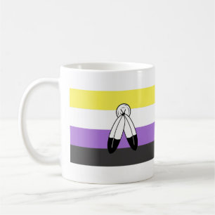 Flag mit zwei Geistern ohne Binärwert Kaffeetasse