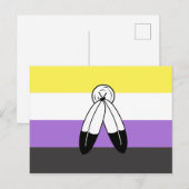 Flag mit zwei Geistern ohne Binärwert Postkarte (Vorne/Hinten)