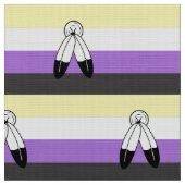 Flag mit zwei Geistern ohne Binärwert Stoff (Nahaufnahme)