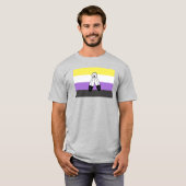 Flag mit zwei Geistern ohne Binärwert T-Shirt (Vorne ganz)