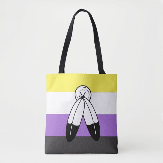 Flag mit zwei Geistern ohne Binärwert Tasche (Vorderseite)