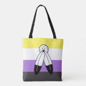 Flag mit zwei Geistern ohne Binärwert Tasche (Rückseite)