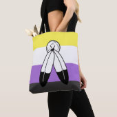 Flag mit zwei Geistern ohne Binärwert Tasche (Von Nahem)