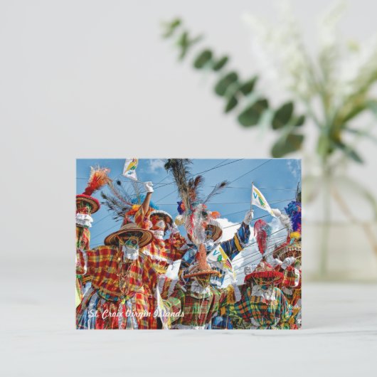 Flag Mocko Jumbien (US-Jungfrau) USVI Postkarte (Stehend Vorderseite)