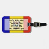 Flag Moldau Easy ID Personal Gepäckanhänger (Vorderseite horizontal)