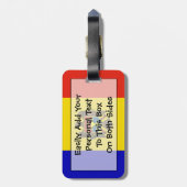 Flag Moldau Easy ID Personal Gepäckanhänger (Rückseite vertikal)