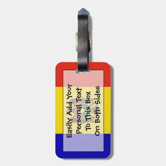 Flag Moldau Easy ID Personal Gepäckanhänger (Rückseite vertikal)