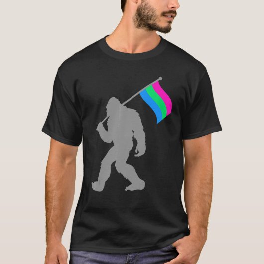 Flag-Monster zur Polysexualität T-Shirt (Vorderseite)