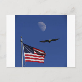 Flag Moon Eagle Postkarte