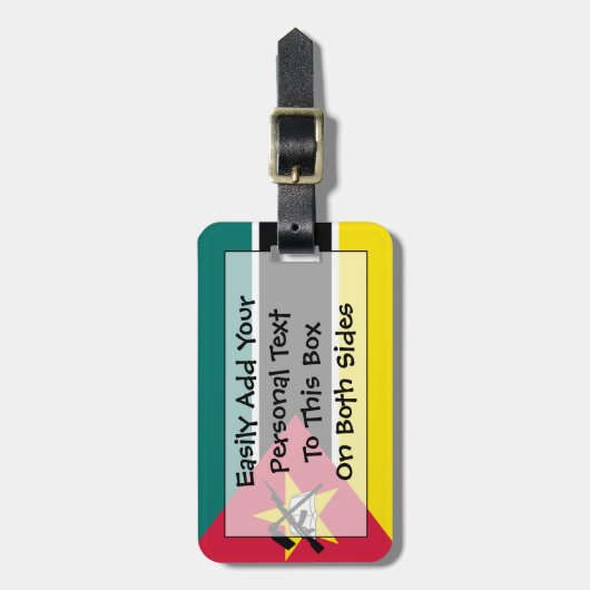 Flag Mosambik Easy ID Personal Gepäckanhänger (Vorderseite vertikal)