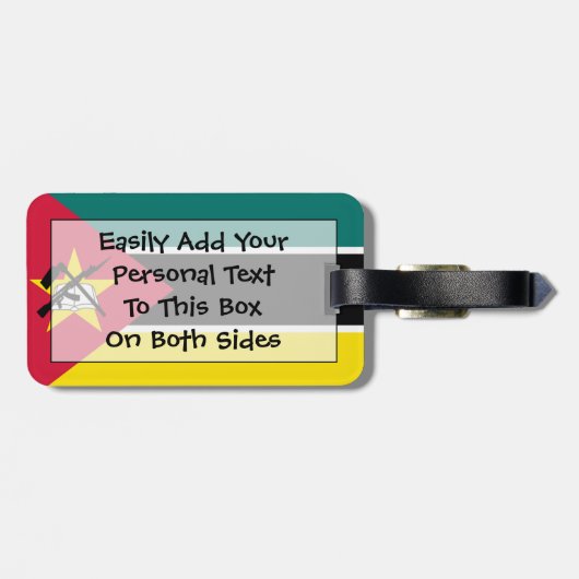 Flag Mosambik Easy ID Personal Gepäckanhänger (Rückseite horizontal)