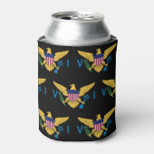 Flag-Muster der US-Jungfrau Dosenkühler (Kanne Vorderseite)