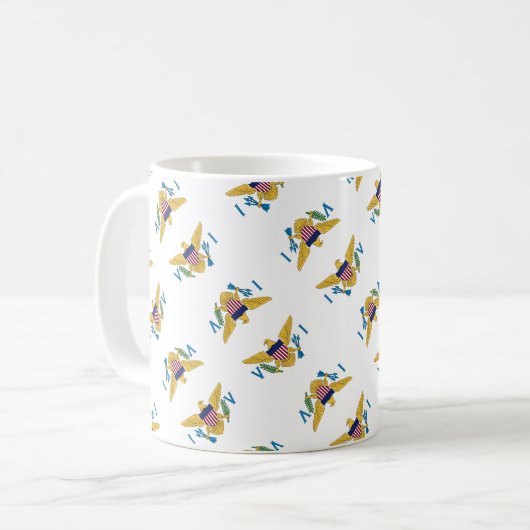 Flag-Muster der US-Jungfrau-Inseln USVI Kaffeetasse (Vorderseite Links)