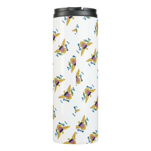 Flag-Muster der US-Jungfrau-Inseln USVI Thermosbecher (Rückseite)