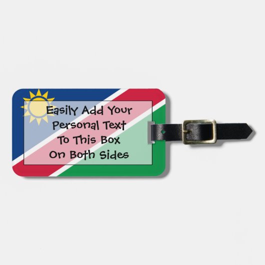Flag Namibia Easy ID Personal Gepäckanhänger (Vorderseite horizontal)