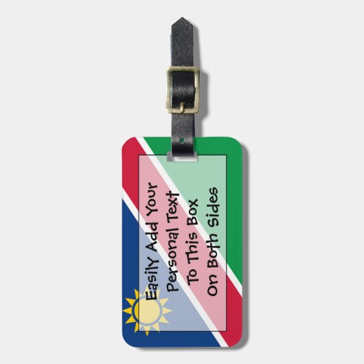 Flag Namibia Easy ID Personal Gepäckanhänger (Vorderseite vertikal)
