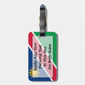 Flag Namibia Easy ID Personal Gepäckanhänger (Rückseite vertikal)