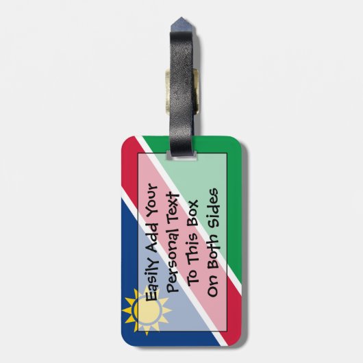 Flag Namibia Easy ID Personal Gepäckanhänger (Rückseite vertikal)