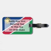 Flag Namibia Easy ID Personal Gepäckanhänger (Rückseite horizontal)