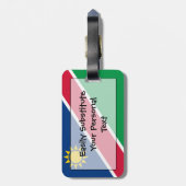 Flag Namibia Easy ID Personal Gepäckanhänger (Rückseite vertikal)