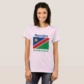 Flag Namibia + Karte + Text-T - Shirt (Vorne ganz)