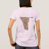Flag Namibia + Karte + Text-T - Shirt (Rückseite)