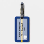 Flag Nauru Easy ID Personal Gepäckanhänger (Rückseite vertikal)