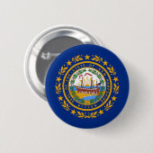 Flag New Hampshire Button (Vorne & Hinten)