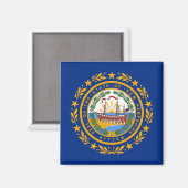 Flag New Hampshire Magnet (Vorderseite/Rückseite)