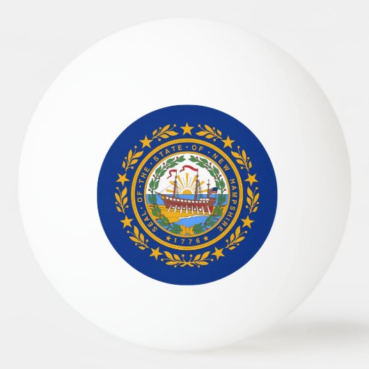 Flag New Hampshire Tischtennisball (Vorderseite)