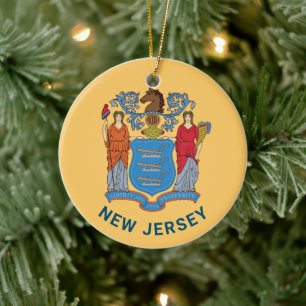 Flag New Jersey Keramik Ornament