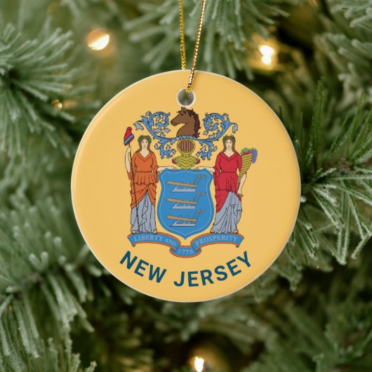 Flag New Jersey Keramik Ornament (Baum)